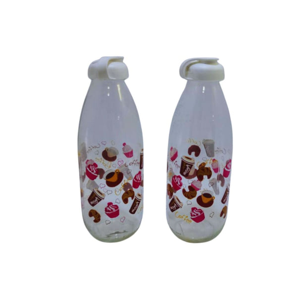 Botella vidrio 1 lt estampada