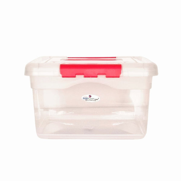 Caja 12 Lts con Manija Transparente