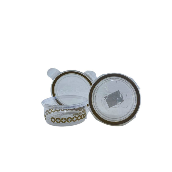Táper hermético borde dorado 380 ml (JZ-26)