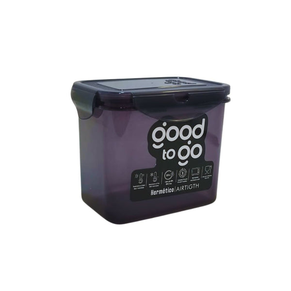 Hermético rectangular bajo black line 1.180 ml