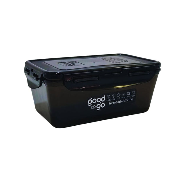 Hermético rectangular black line 1.230 ml