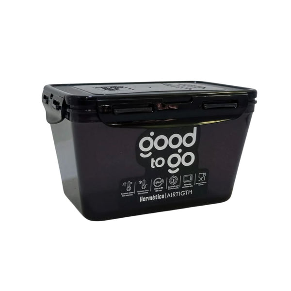 Hermético rectangular black line1.830 ml