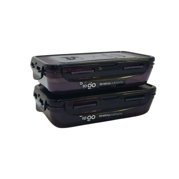 Hermético rectangular black line 750 ml