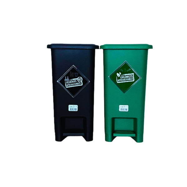 Papelera pedal cuadrada 12 lts