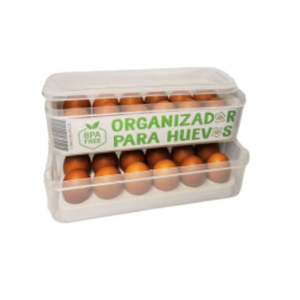 Recipiente organizador de huevos x24