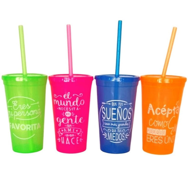 Vaso pitillo colores